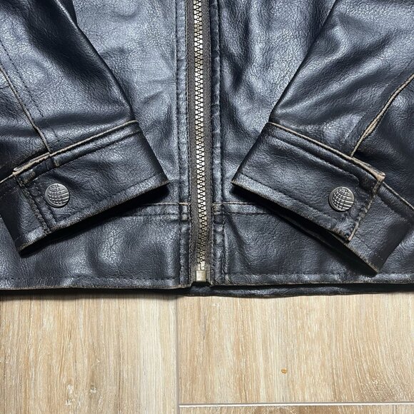 Hemisphere Brown Faux Leather Boys Jacket - Size 7 - Picture 7 of 16